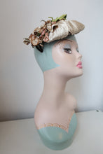 Load image into Gallery viewer, Floral hat vintage women’s Goodwood revival 1940s