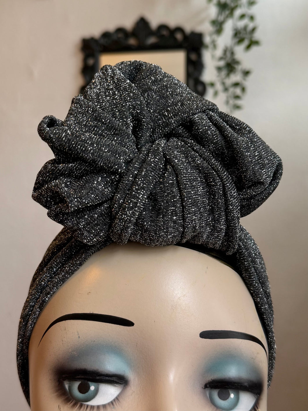 Metallic sliver sparkle festive Christmas headband 