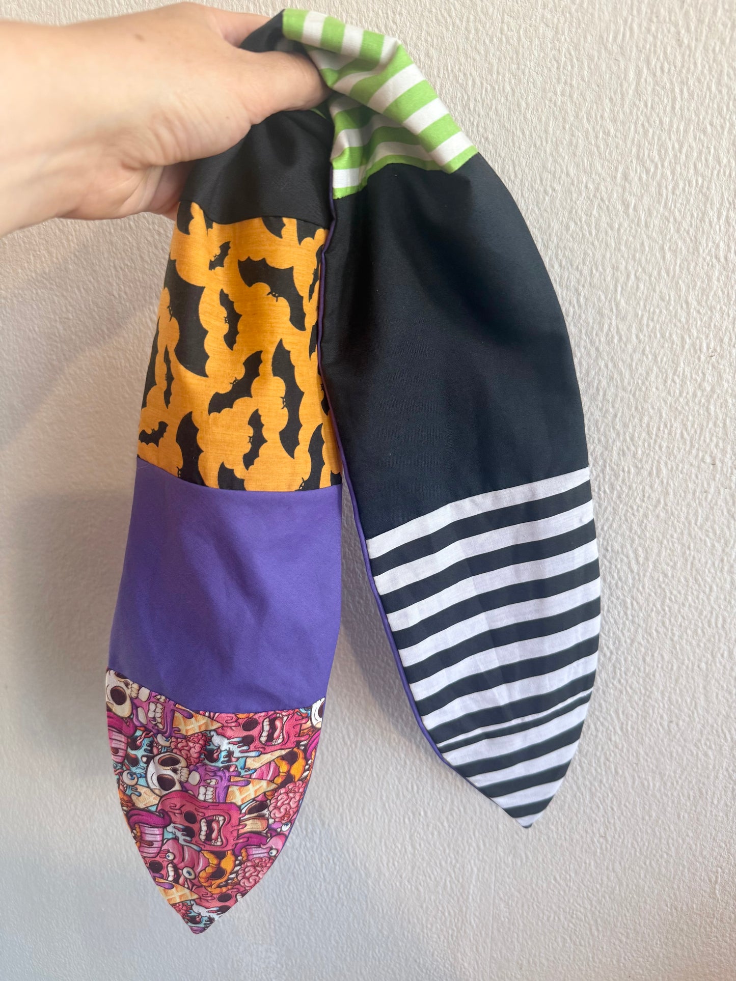 Patchwork Spooky Headscarf (self tie)