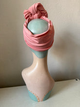Load image into Gallery viewer, 75% OFF SALE ITEM: SLOUCHY KNOT Vintage Style Pre-tied Headband in Salmon Pink