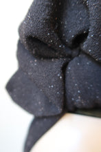 Load image into Gallery viewer, Black Sparkly Lurex vintage headband