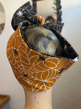 Load image into Gallery viewer, Spooky spiderweb headscarf bandana