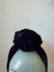 Velvet vintage turban for women 