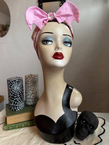 Halloween pink bat headband pastel goth 