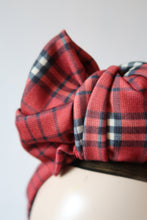 Load image into Gallery viewer, Red tartan headband for hair loss