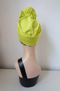 Chartreuse vintage turban 