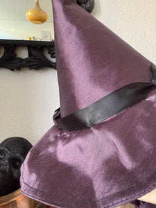 Purple Halloween witch hat 