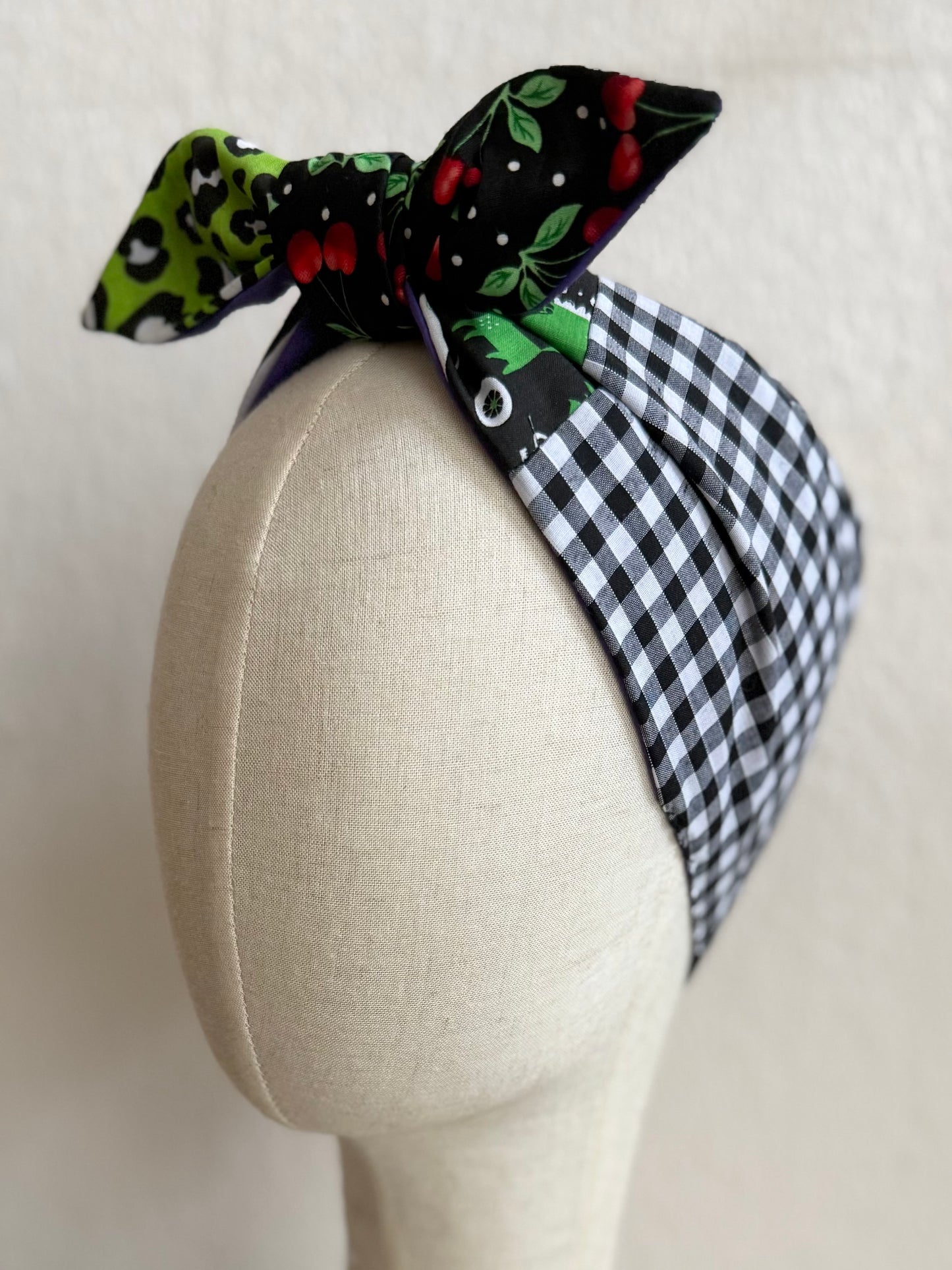 Patchwork Spooky Headscarf (self tie)