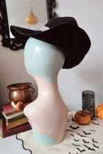 Load image into Gallery viewer, Vintage style black witch hat 