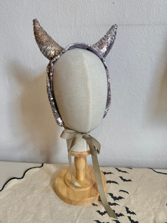 Sliver/Pink/Bronze Sparkly Devil Headpiece
