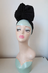 Black Lurex turban vintage 