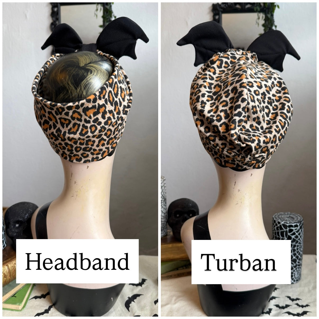 Gothic rockabilly bat hat 