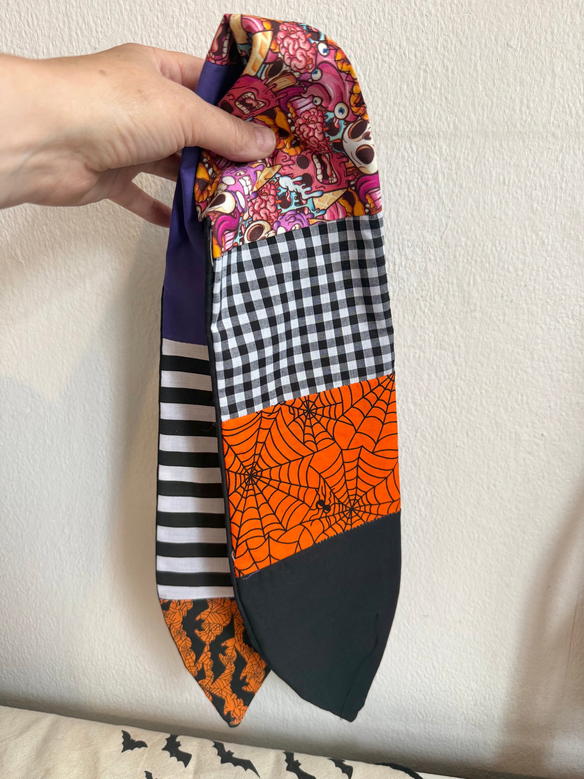 nostalgic 90s halloween summerween patchwork headscarf
