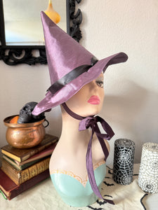 Purple Halloween witch hat 