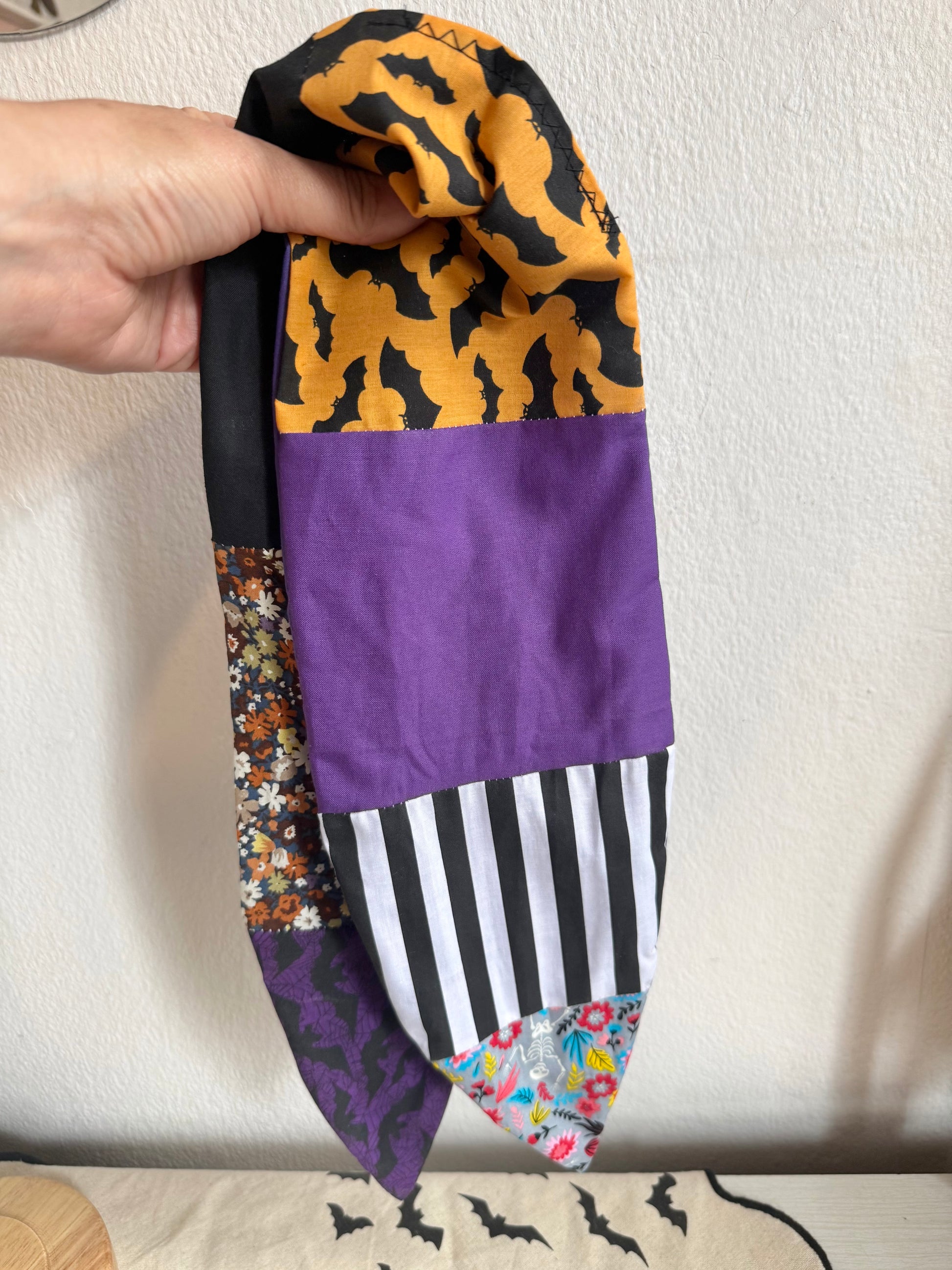 nostalgic 90s halloween summerween patchwork headscarf
