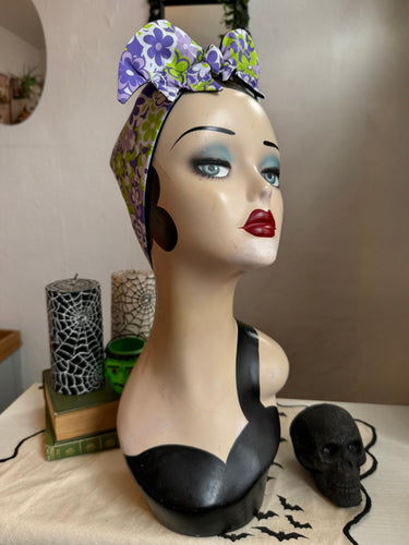 Halloween bat goth alternative bat headscarf