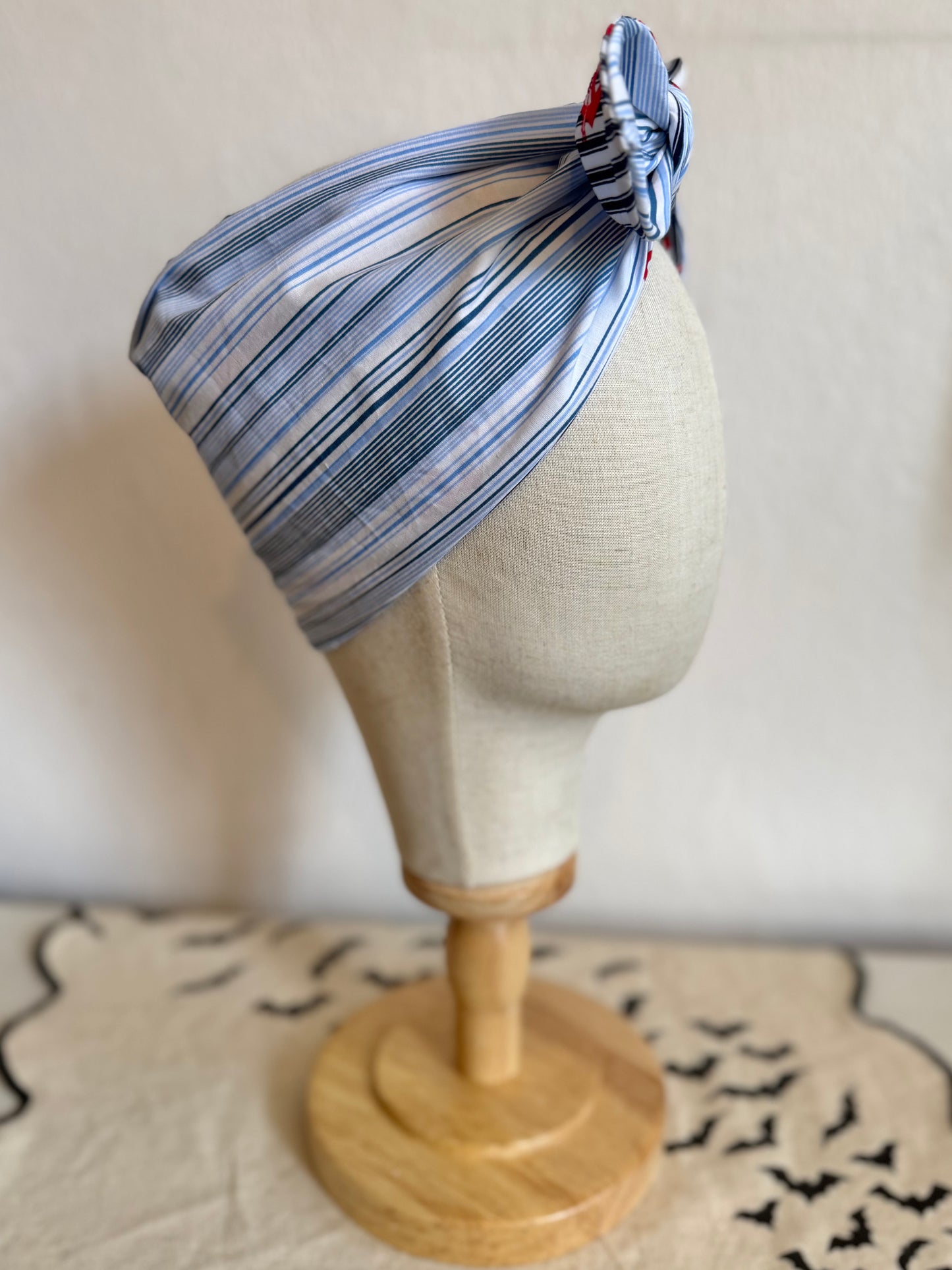 Nautical anchor print headscarf bandana