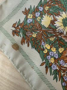 Green Floral True Vintage Scarf