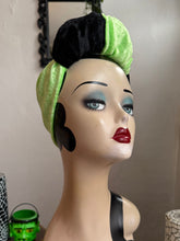 Load image into Gallery viewer, Gothic Halloween alternative fashion green &amp; black headband 