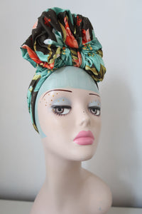 Tropical print vintage headband