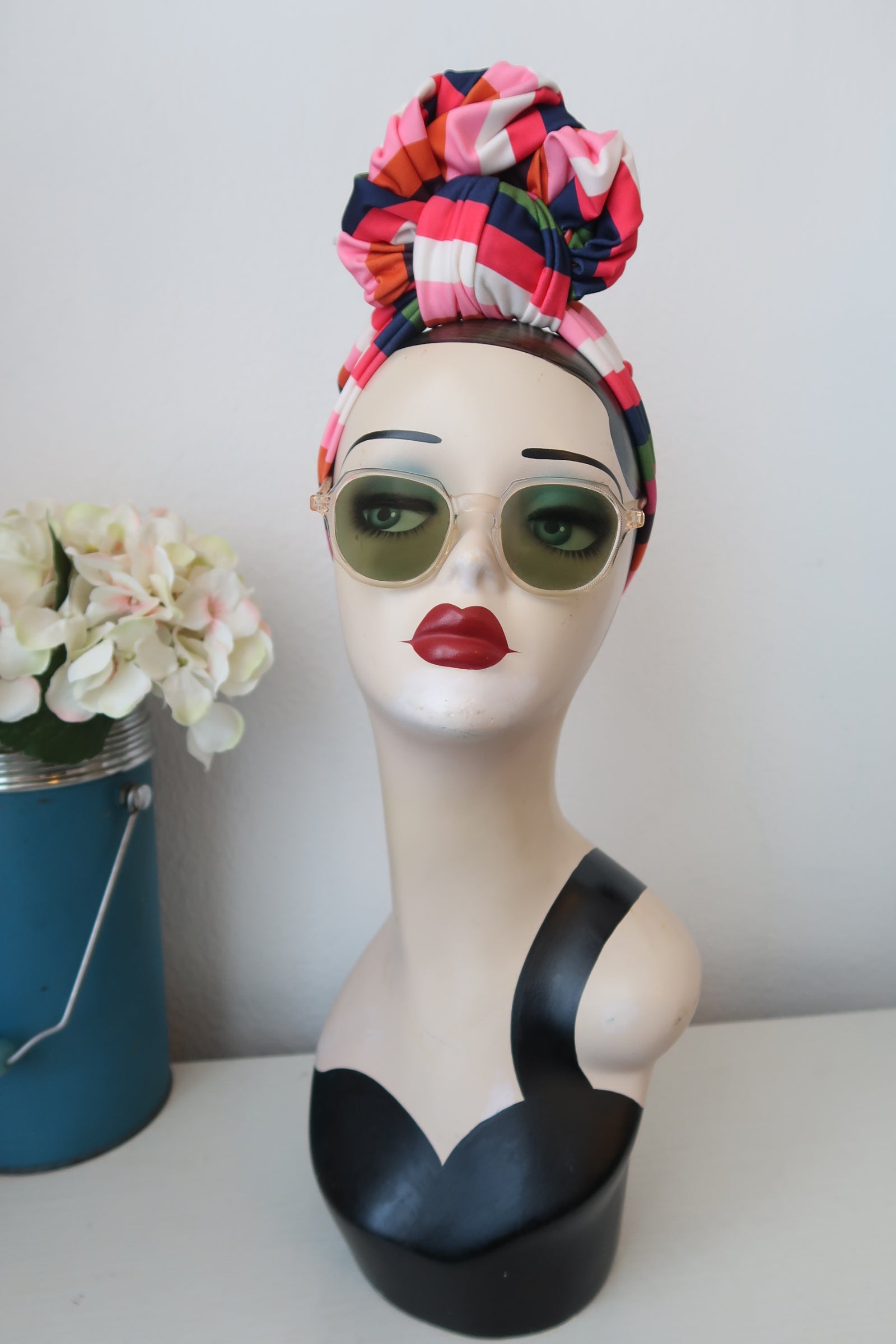 Striped jersey summer headband 