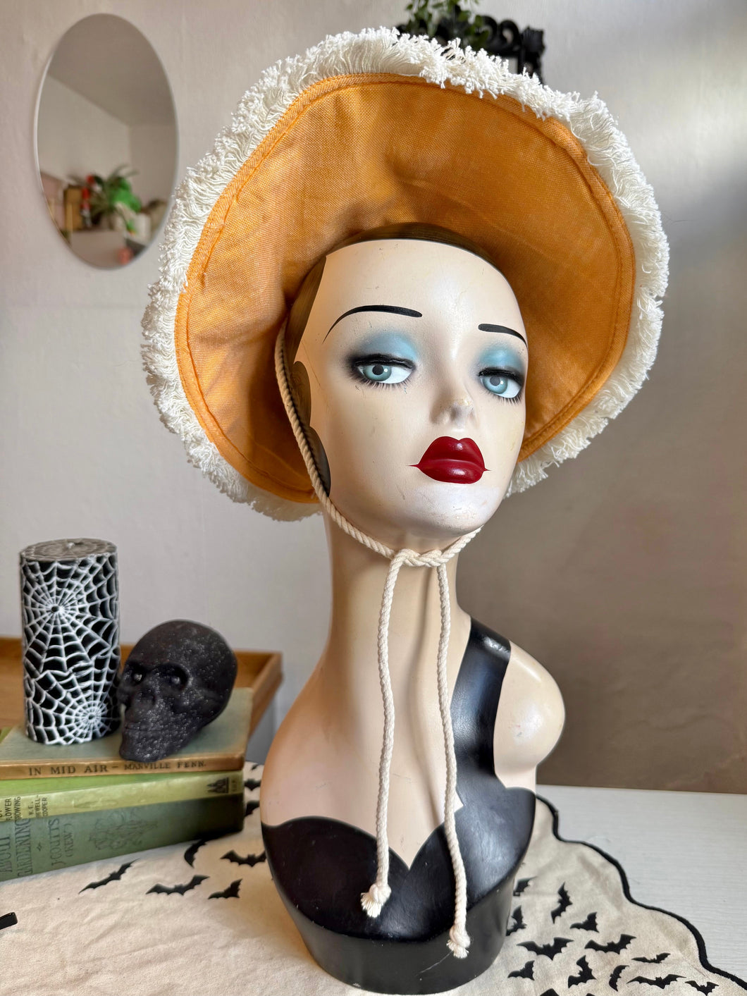 Gothic beach pumpkin Halloween sun hat 