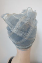 Load image into Gallery viewer, True vintage blue chiffon scarf