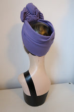 Load image into Gallery viewer, Lilac vintage headscarf, 1940s