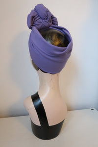 Lilac vintage headscarf, 1940s