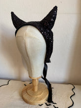 Load image into Gallery viewer, Sparkly Devil Headpiece in Black