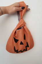 Load image into Gallery viewer, Handmade orange Halloween pumpkin bag 