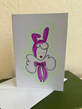 Load image into Gallery viewer, Card with a cartoon character wearing a bunny hat