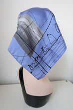 Load image into Gallery viewer, Blue true vintage square headscarf