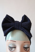 Load image into Gallery viewer, Navy sparkle turban 