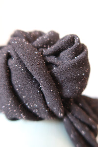 Gothic black sparkle Lurex handmade turban