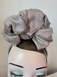 Sliver metallic party glamorous turban 