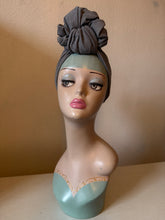 Load image into Gallery viewer, SALE ITEM: SLOUCHY KNOT Vintage Style Pre-tied Headband in Grey