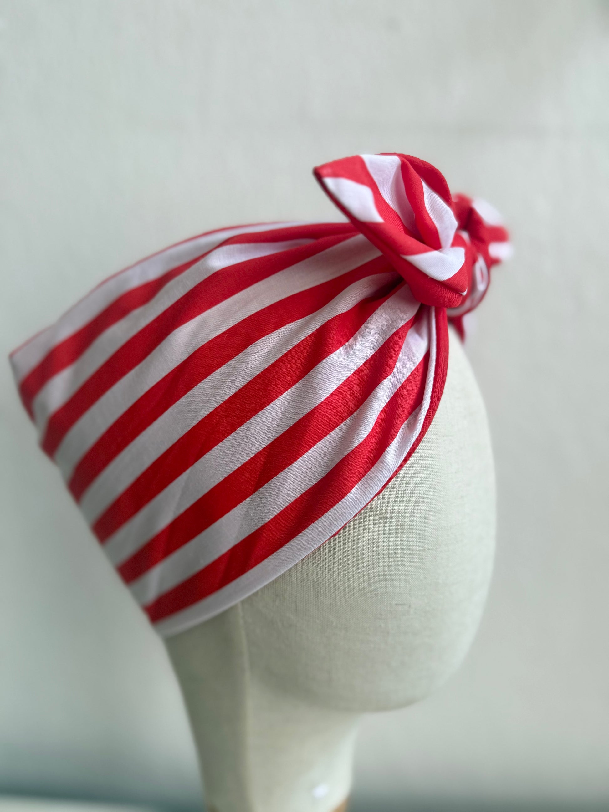 red nautical headscarf bandana