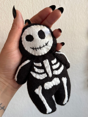 Skeleton bag charm goth horror Halloween 