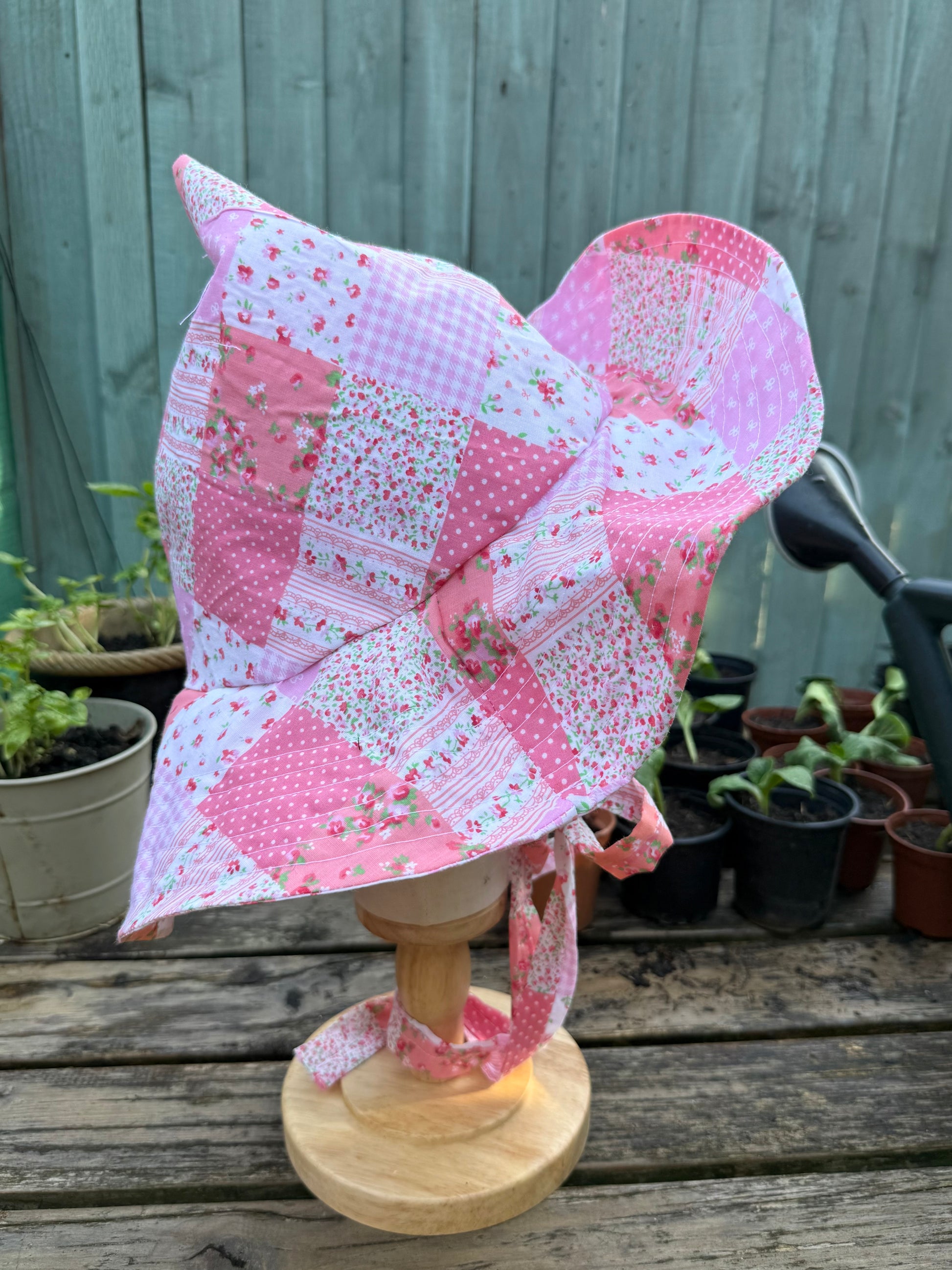 patchwork vintage style garden witch hat practical magic
