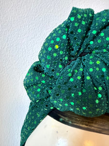 Green sequin party Christmas festive burlesque vintage glamorous headband 