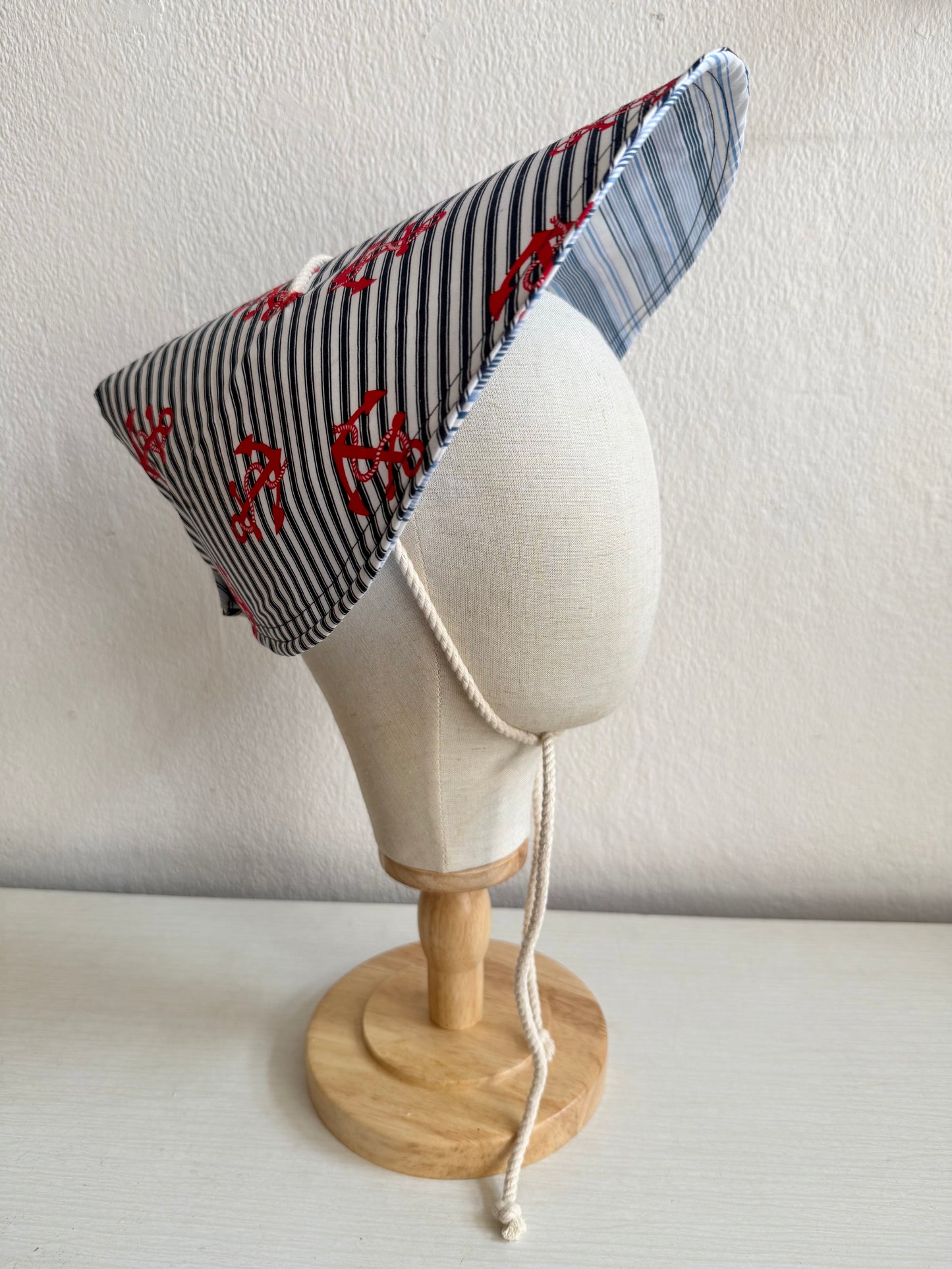 vintage style nautical sun hat
