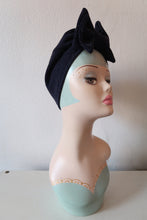 Load image into Gallery viewer, Navy sparkle 1940s turban