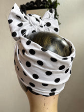 Load image into Gallery viewer, Vintage summer polka dot turban headscarf  