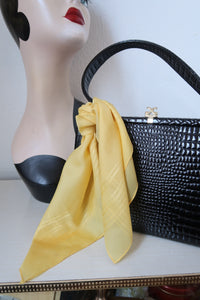Yellow vintage scarf & handbag