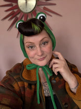Load image into Gallery viewer, Woman in frog headband 
