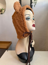 Load image into Gallery viewer, Mannequin head wearing a brown bear hat.