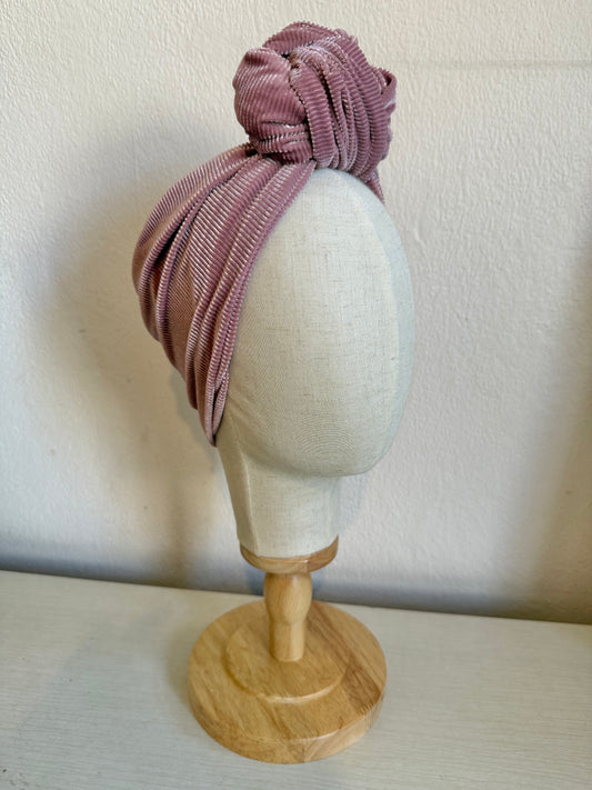 Pink velvet headband 
