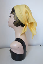 Load image into Gallery viewer, Yellow vintage headscarf