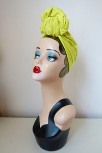 Chartreuse vintage turban 